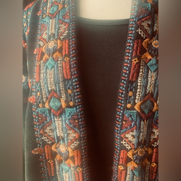 Johnny Was embroidered long jacket - Picture 2 of 6